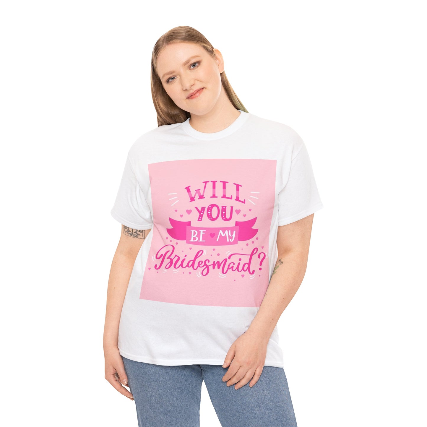 Bridesmaid proposal tee!  ‘Will You Be My Bridesmaid?’ Unisex  Cotton Shirt