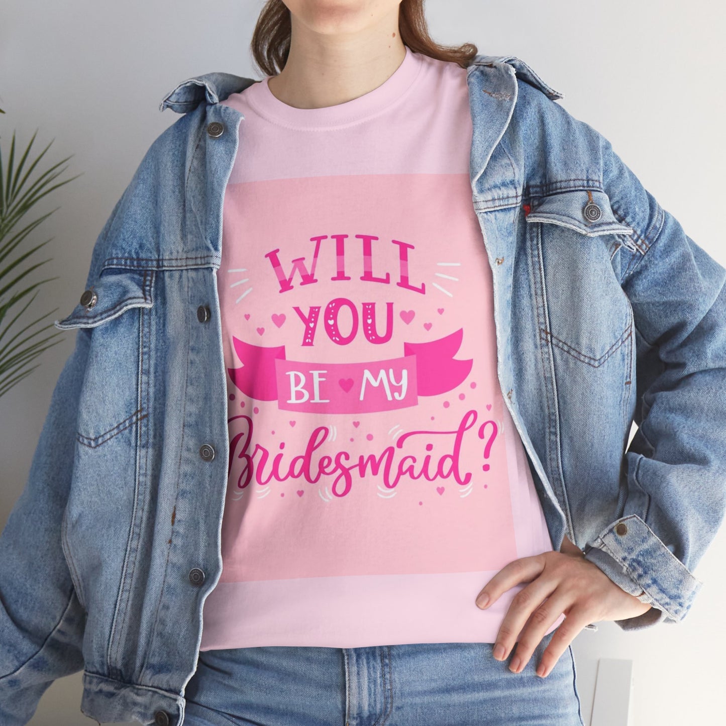 Bridesmaid proposal tee!  ‘Will You Be My Bridesmaid?’ Unisex  Cotton Shirt