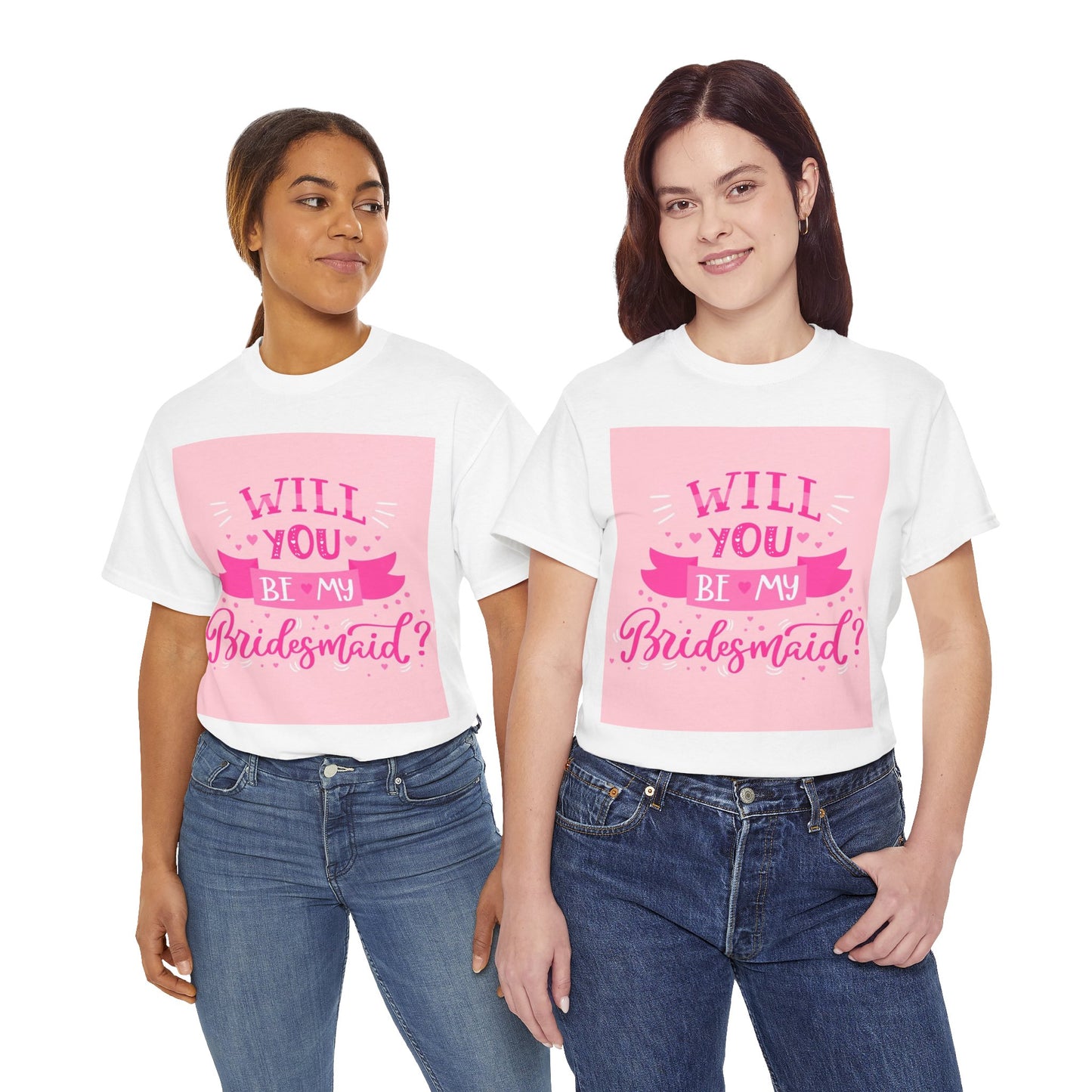 Bridesmaid proposal tee!  ‘Will You Be My Bridesmaid?’ Unisex  Cotton Shirt